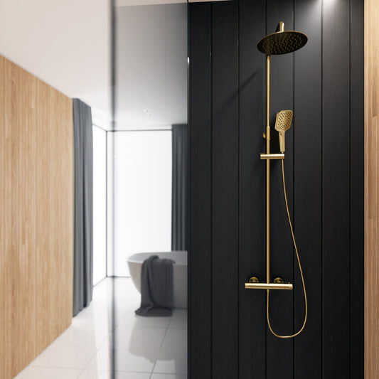 Gouden waterval douchekraan rond