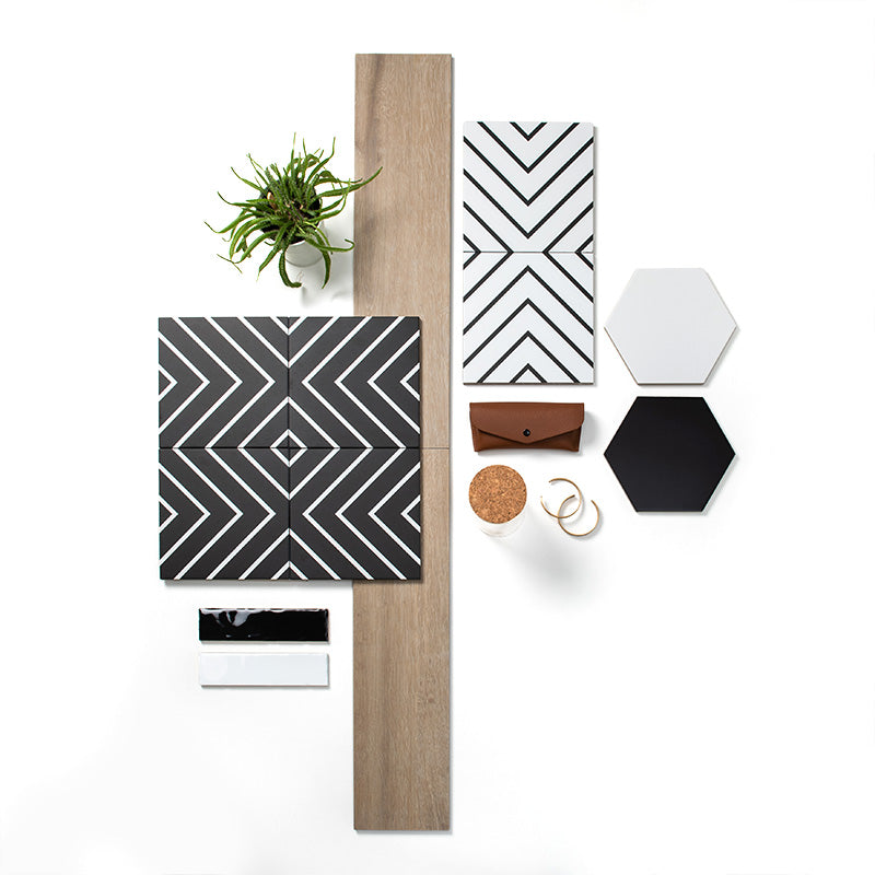 Matrix Light grey Glossy Hexagon