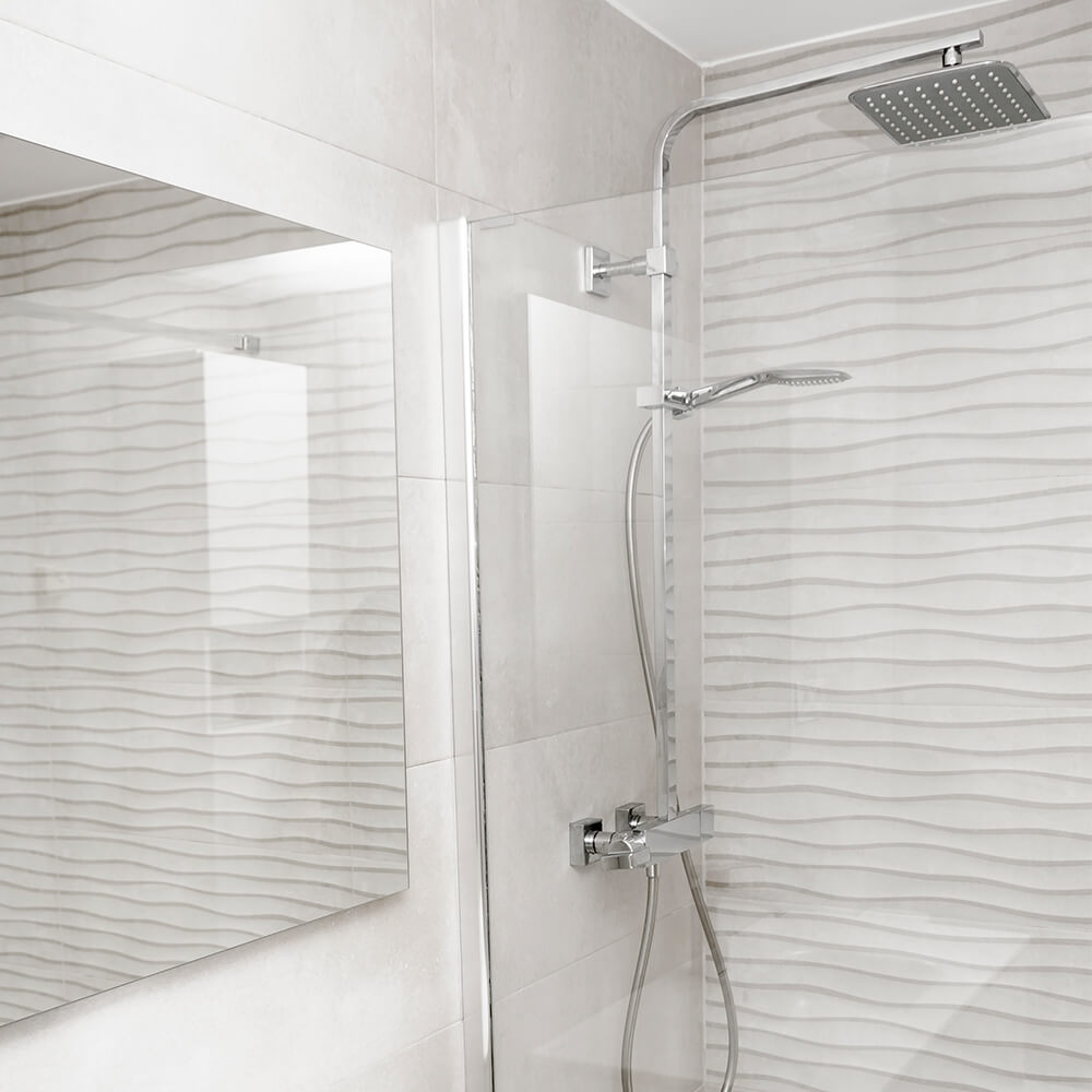 Chrome waterval douchekraan rechthoek