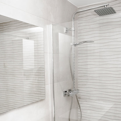 Chrome waterval douchekraan rechthoek