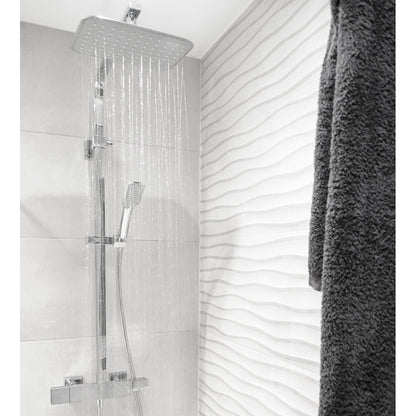 Chrome waterval douchekraan rechthoek