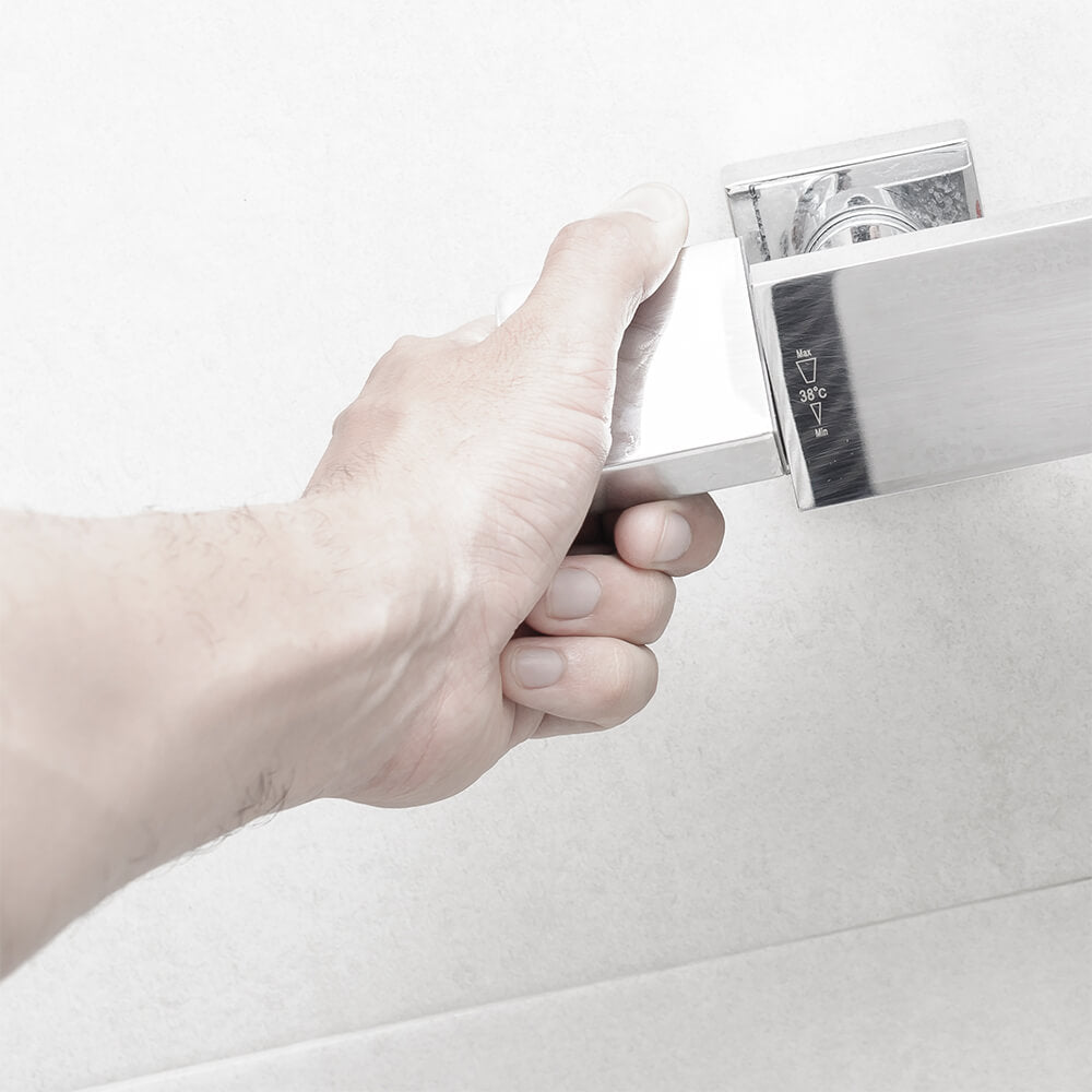 Chrome waterval douchekraan rechthoek