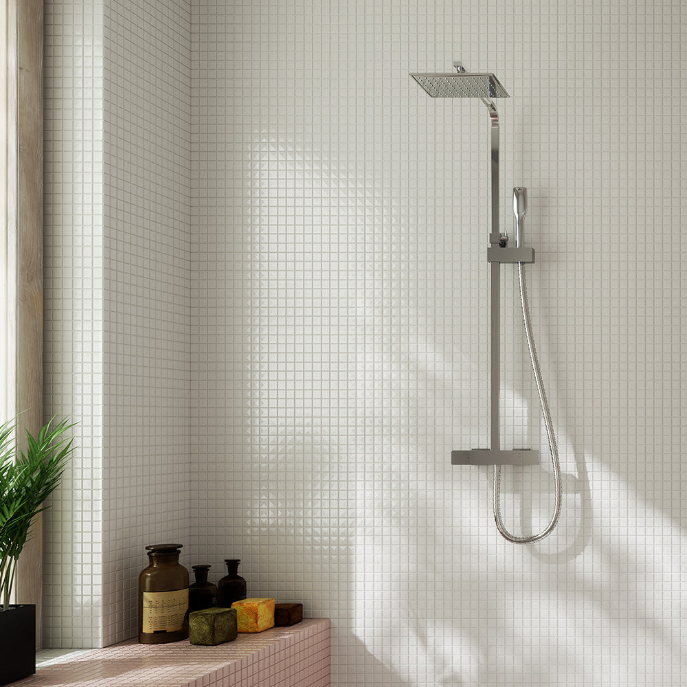 Chrome waterval douchekraan rechthoek