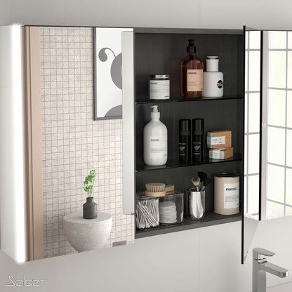 Alliance kast 3 dubble spiegeldeur met LED verlichting IP44 (21,5W)