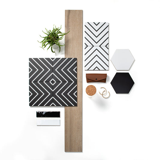 Matrix Light grey Glossy Hexagon