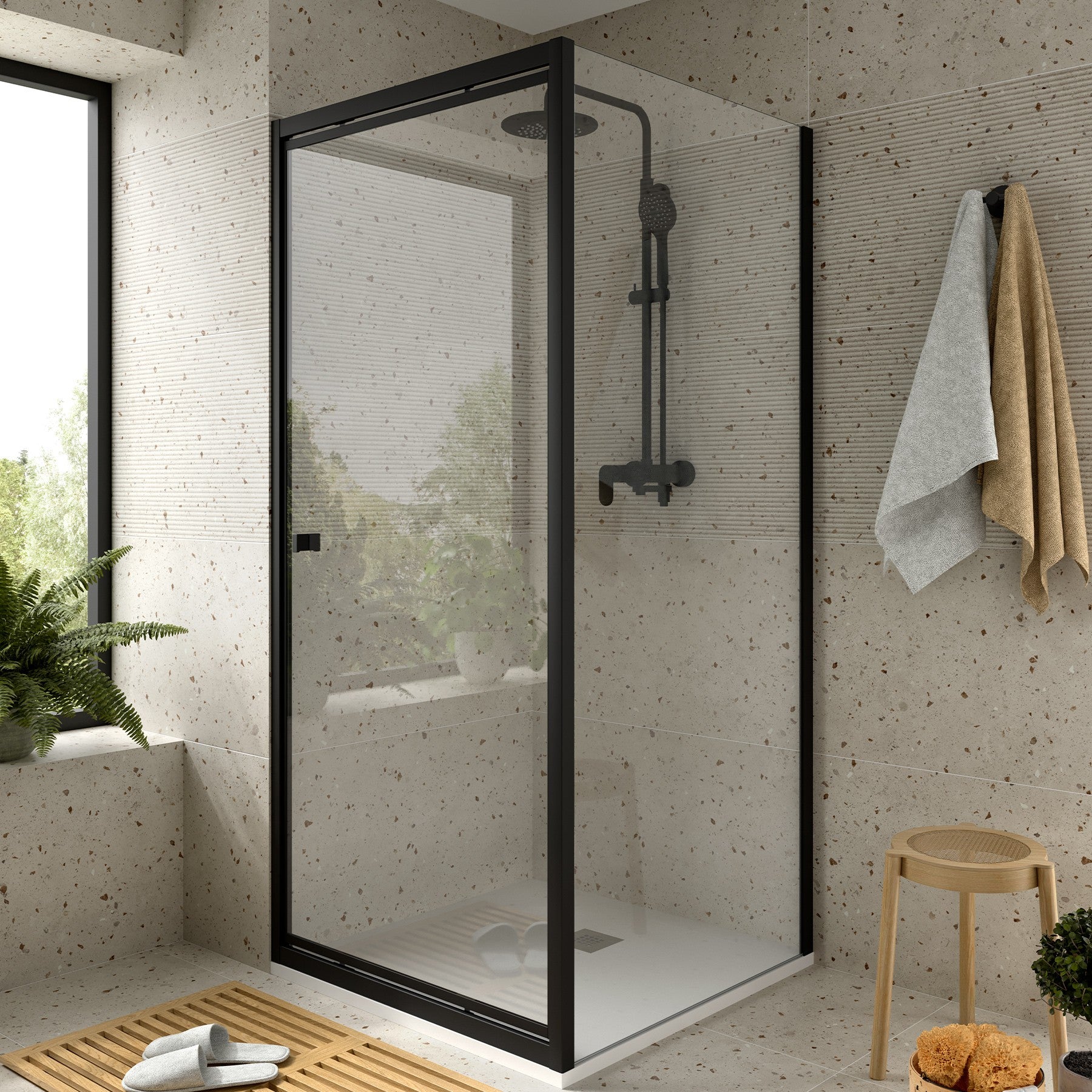 Douche box Habitat II met zwarte deur